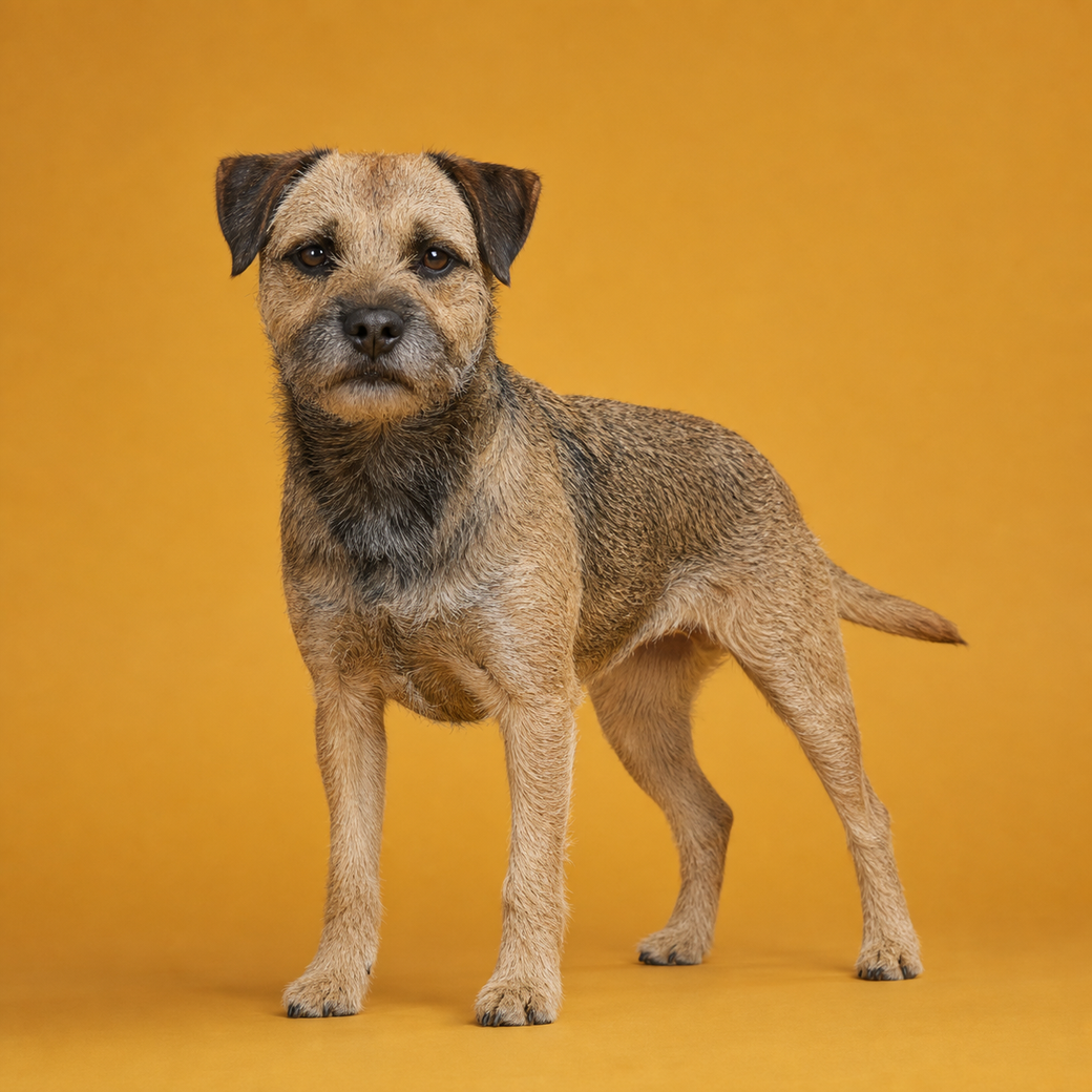 Border Terrier, studio portrait