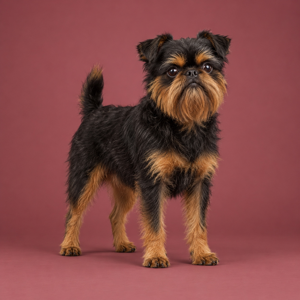 Brussels Griffon, studio portrait