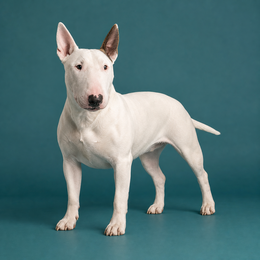 Bull Terrier, studio portrait