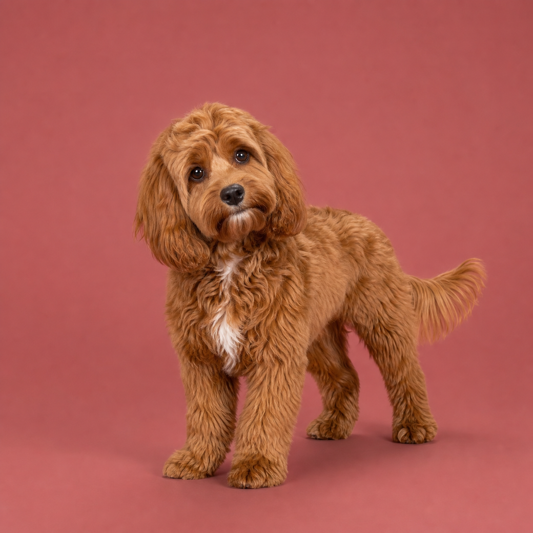 Cavapoo, studio portrait