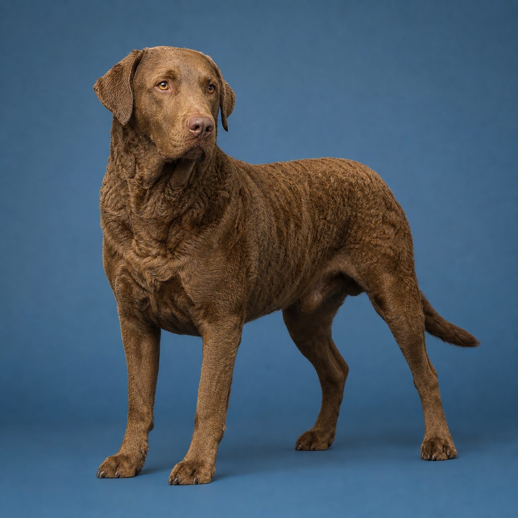 Chesapeake Bay Retriever, studio portrait