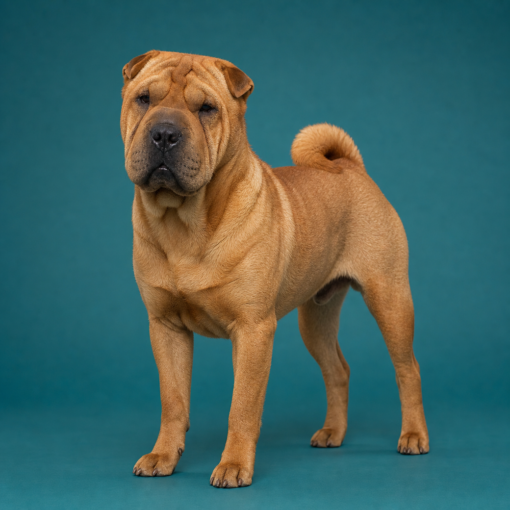 Chinese Shar-Pei, studio portrait