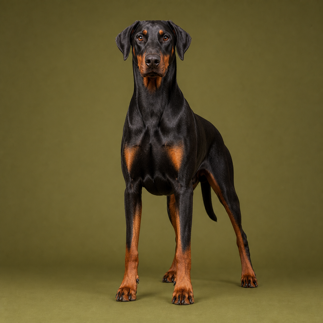 Doberman Pinscher, studio portrait