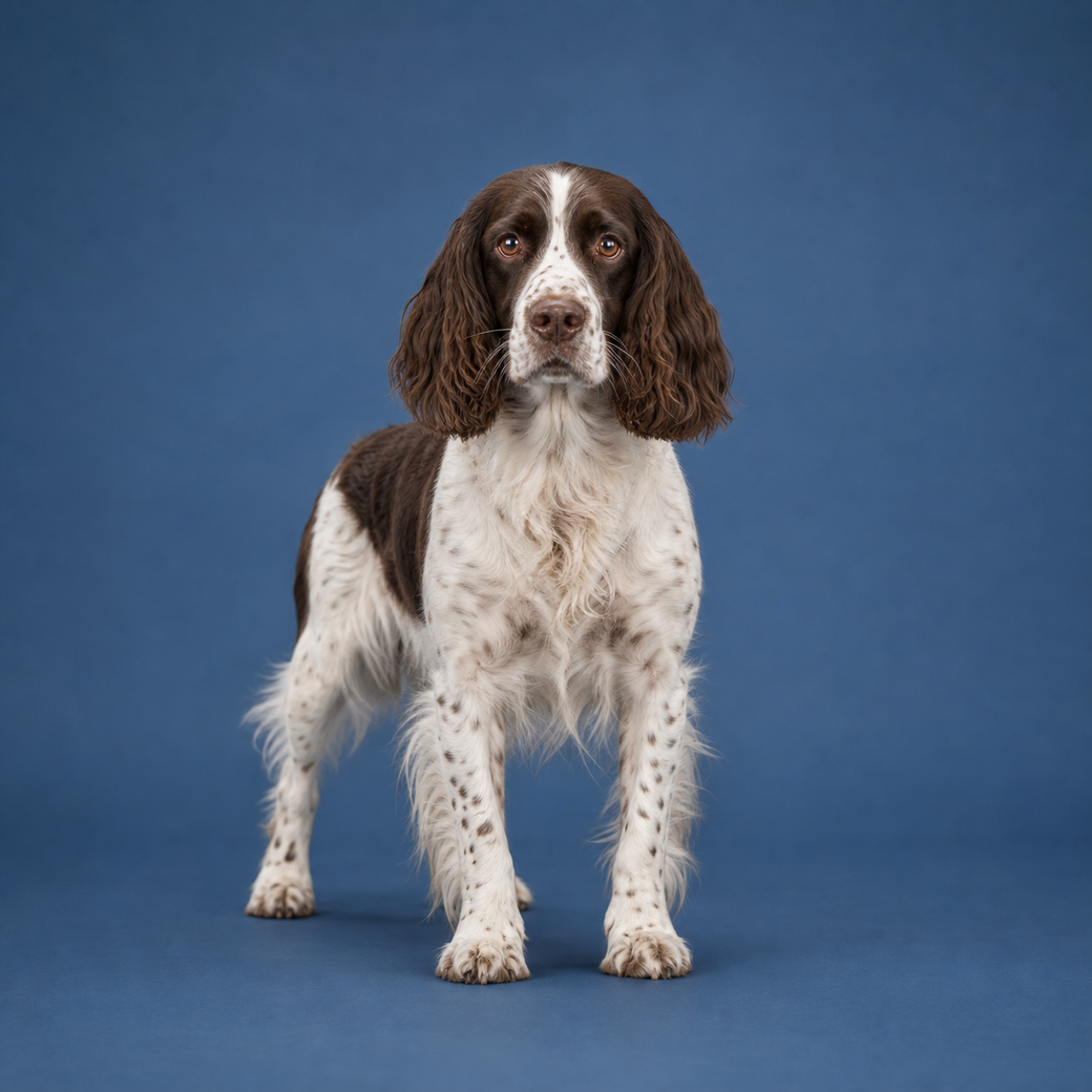 English Springer Spaniel, studio portrait