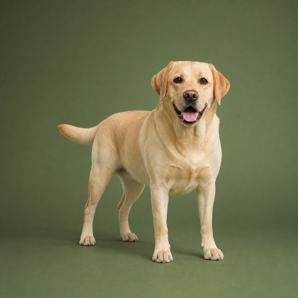 Labrador Retriever, studio portrait