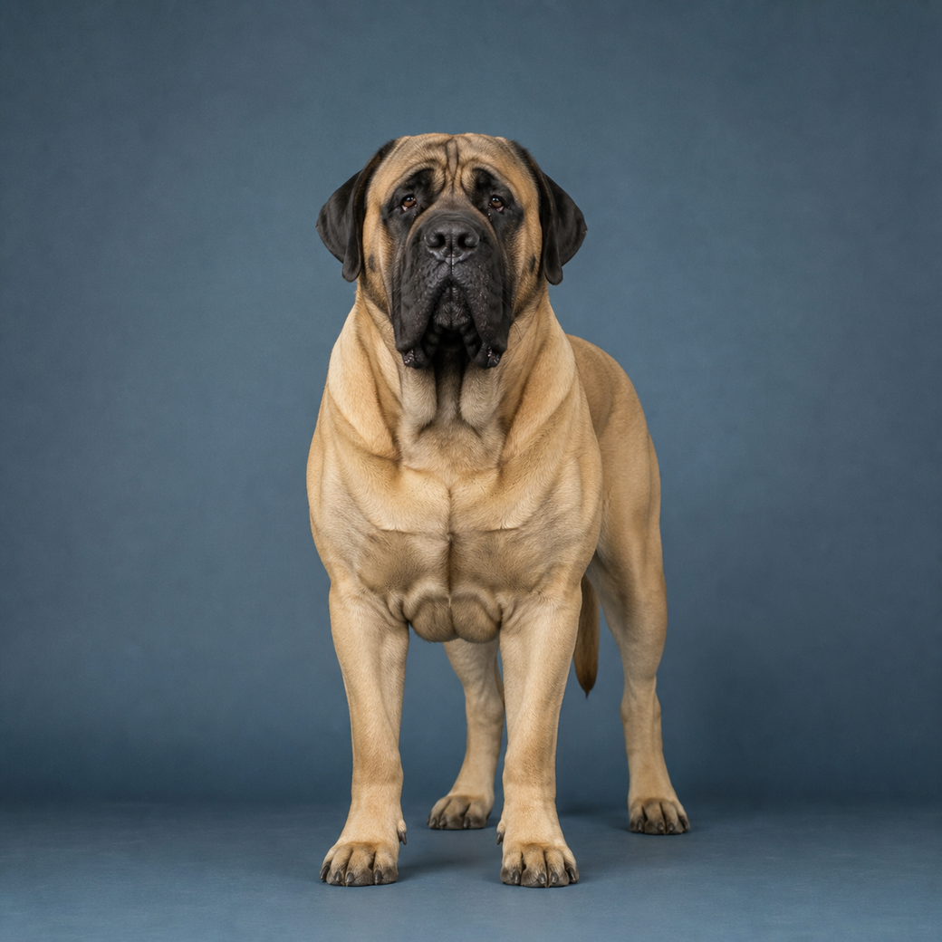 Mastiff, studio portrait