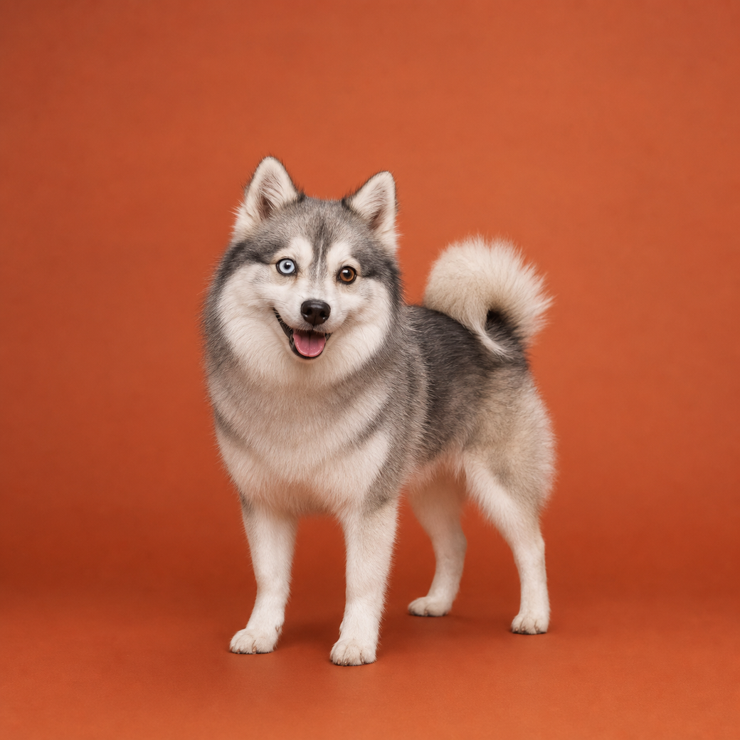 Pomsky, studio portrait