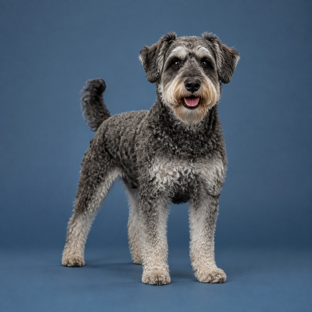 Schnoodle, studio portrait