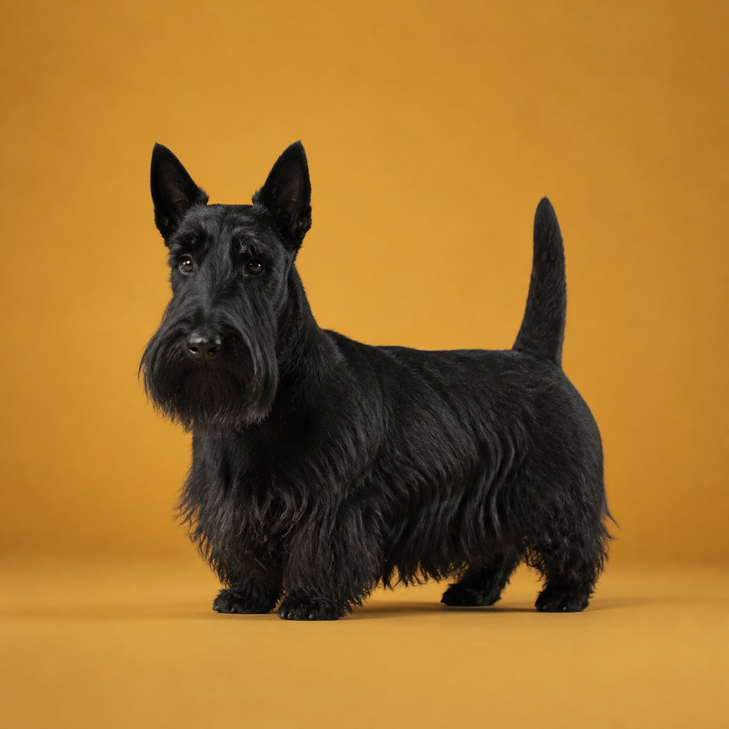 Scottish Terrier, studio portrait