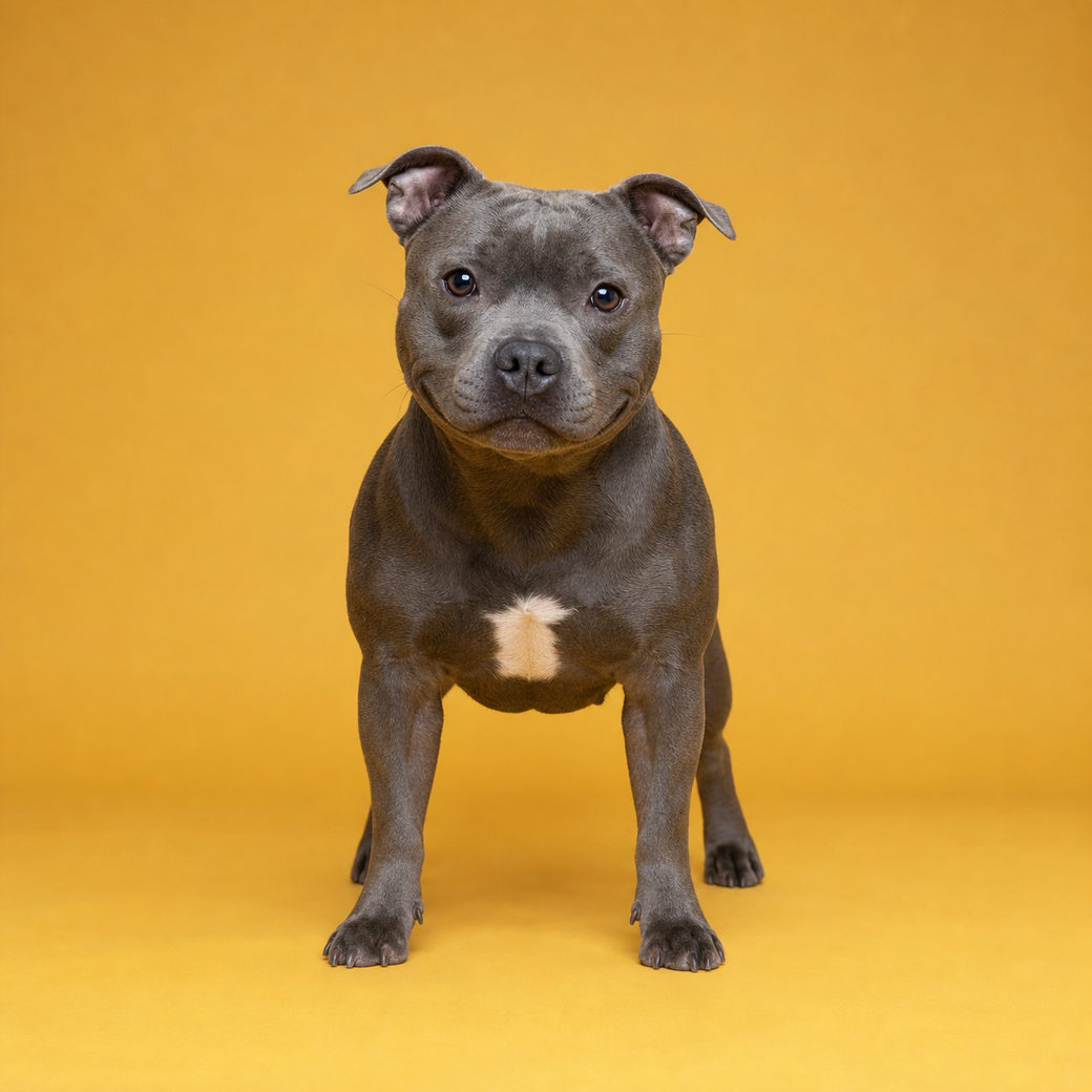 Staffordshire Bull Terrier, studio portrait