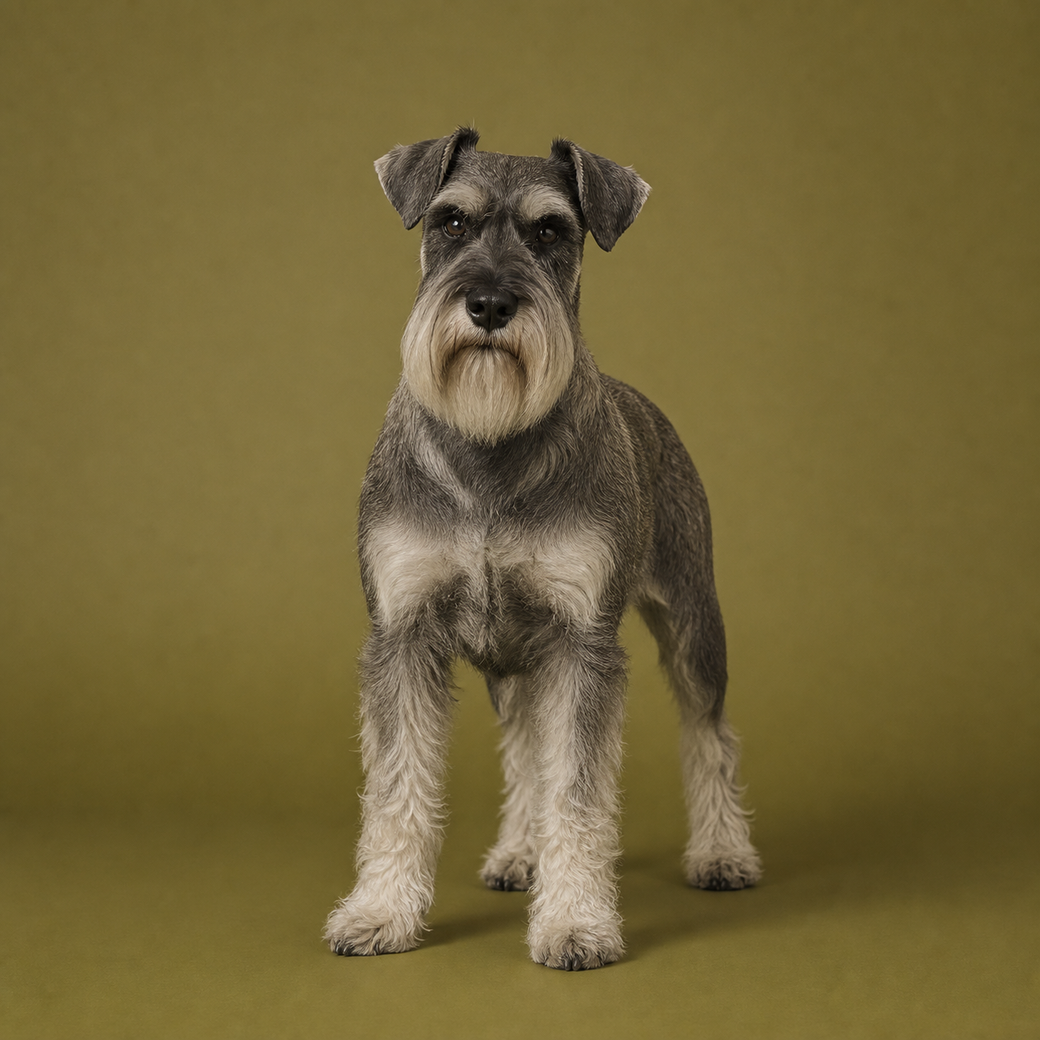 Standard Schnauzer, studio portrait