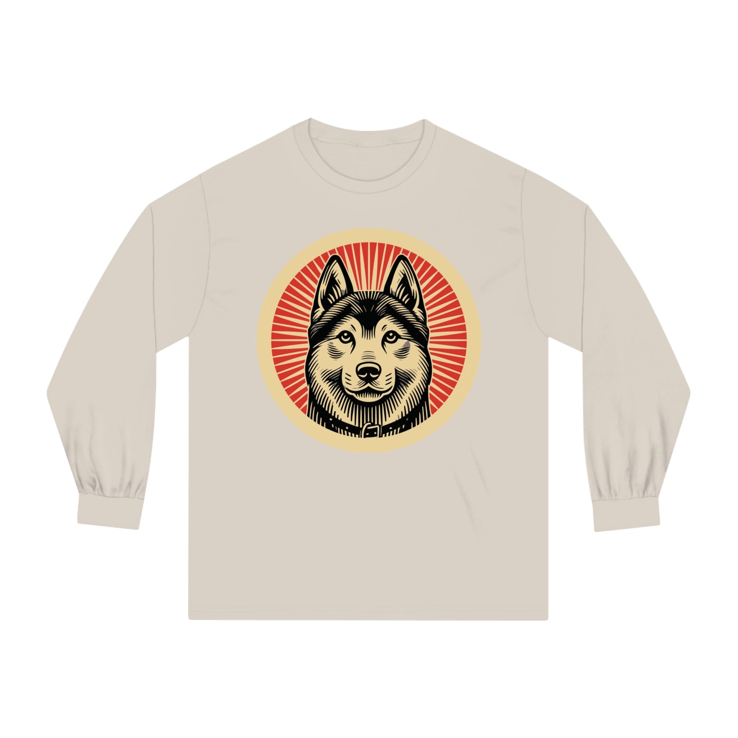 Norwegian Elkhound Long Sleeve Tee for Adults