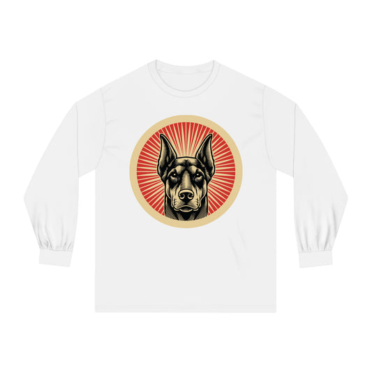 Doberman Pinscher Long Sleeve Tee for Adults