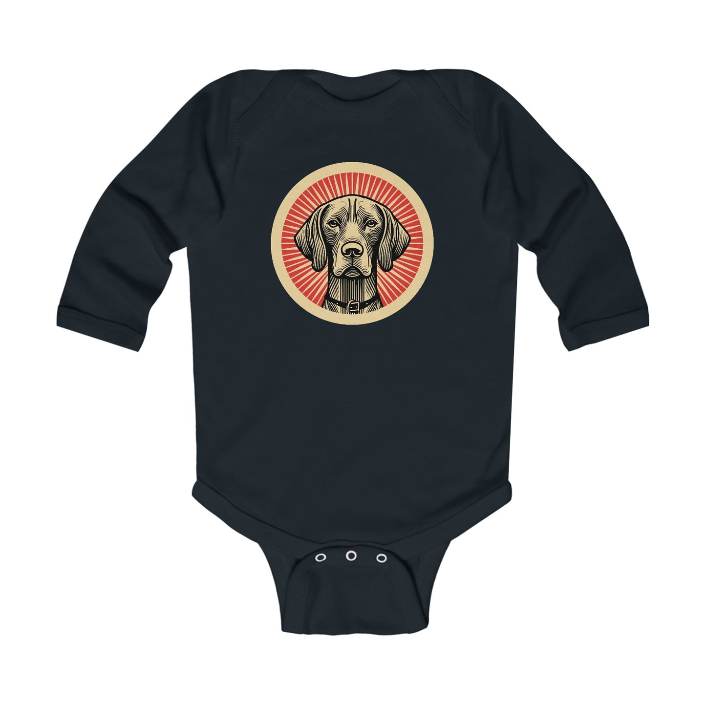 Vizsla Long Sleeve Bodysuit for Infants