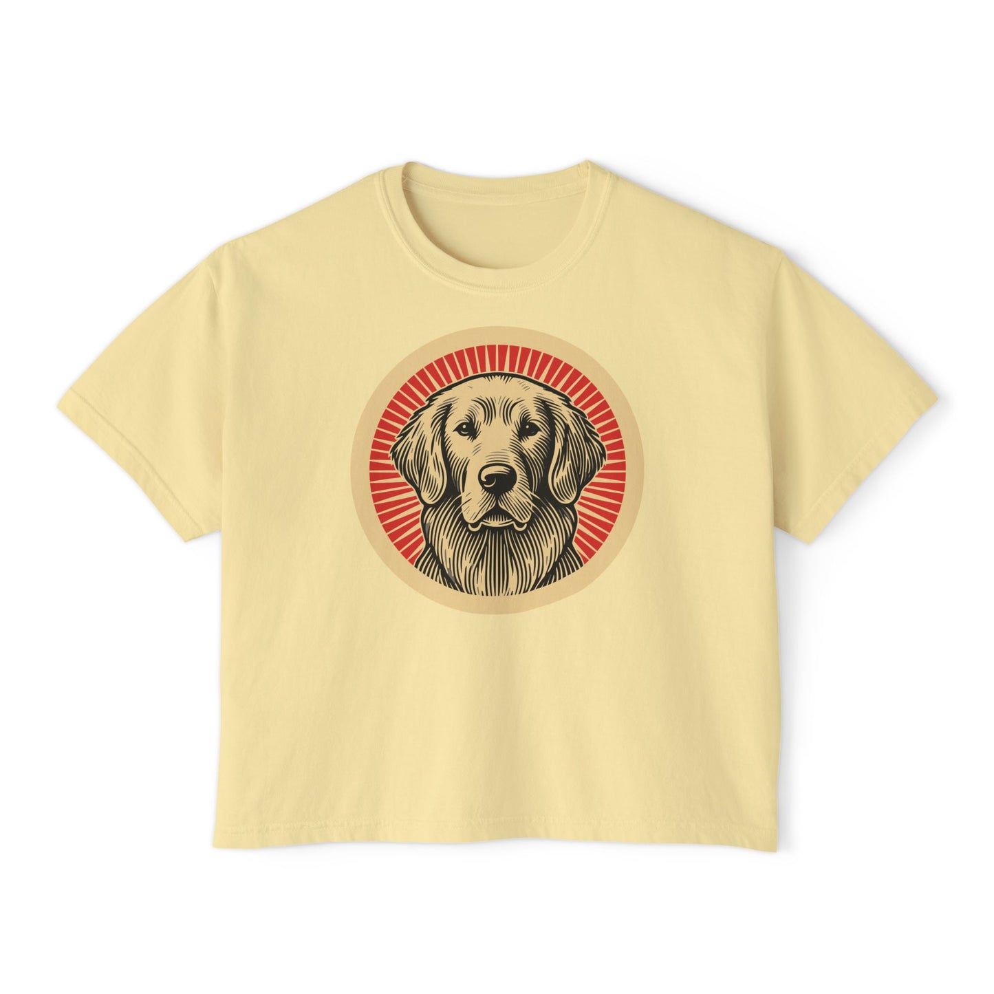 Golden Retriever Boxy Tee for Women