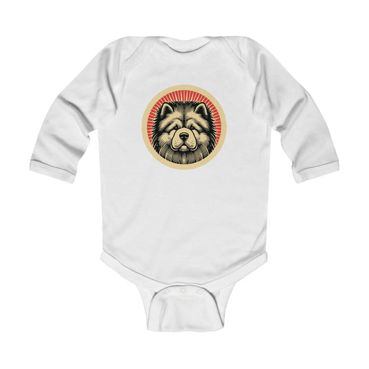 Chow Chow Long Sleeve Bodysuit for Infants