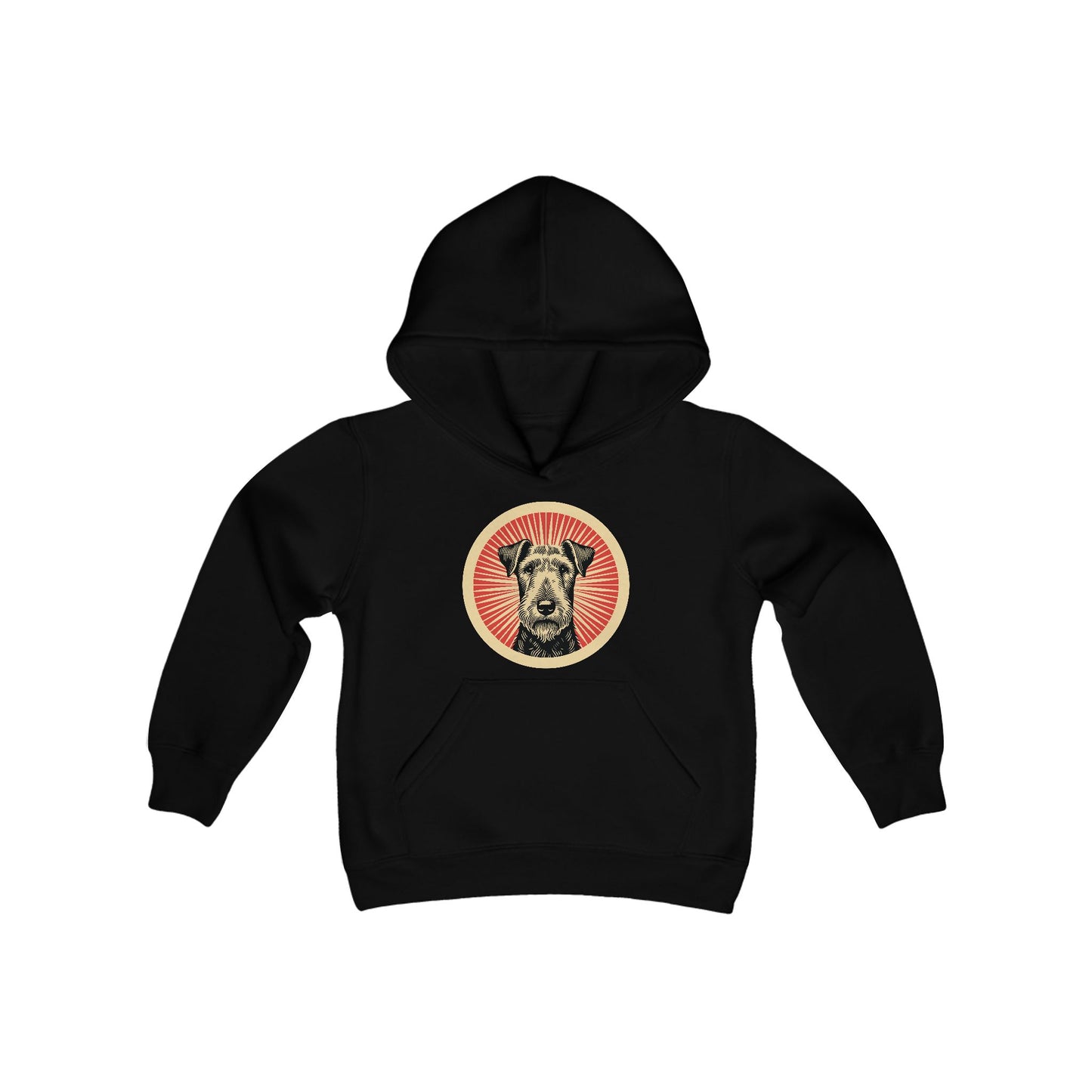 Airedale Terrier Heavy Hoodie for Kids