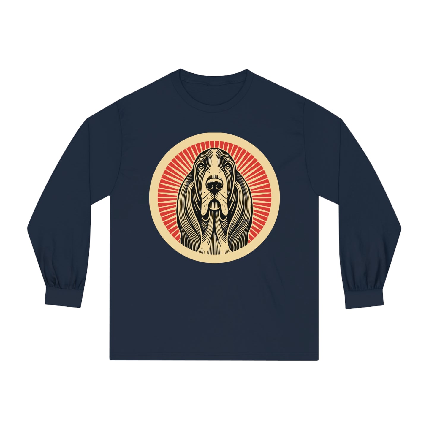 Basset Hound Long Sleeve Tee for Adults