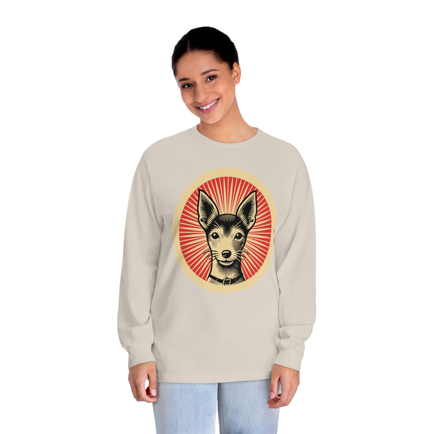 Toy Fox Terrier Long Sleeve Tee for Adults