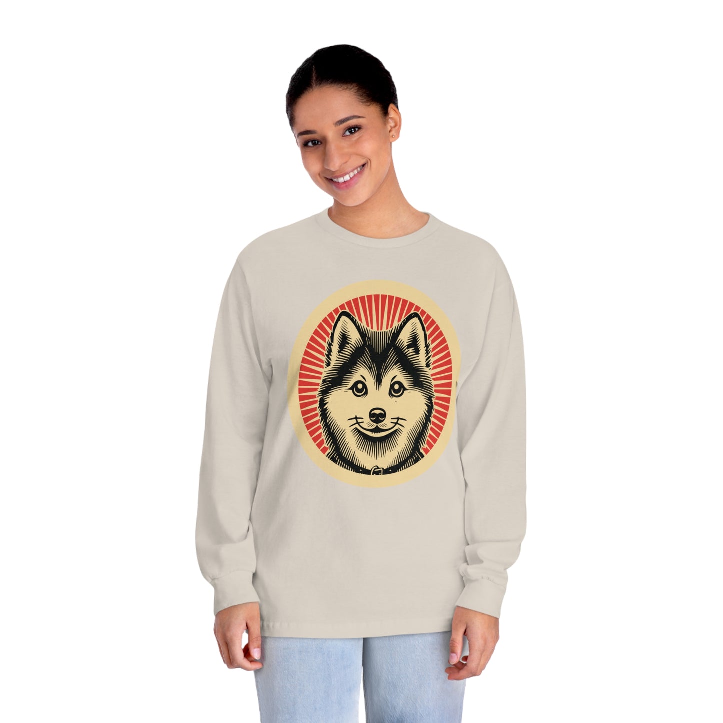 Pomsky Long Sleeve Tee for Adults