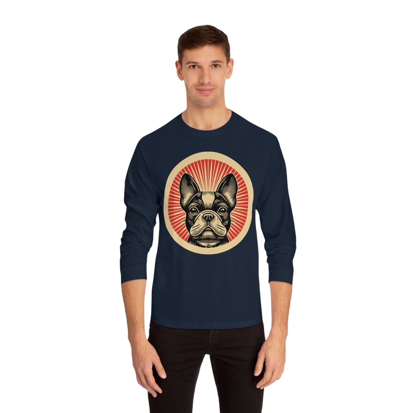 French Bulldog Long Sleeve Tee for Adults