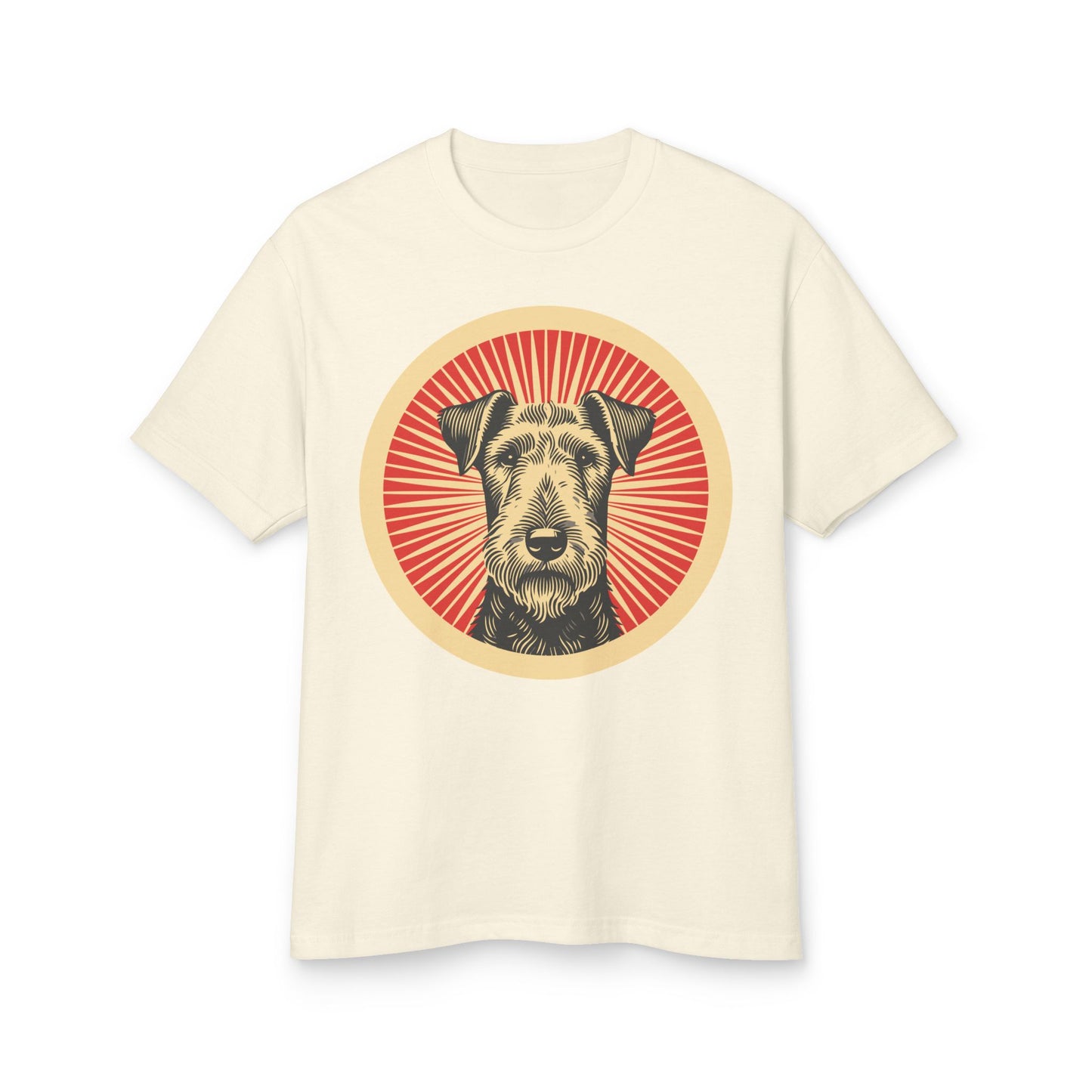 Airedale Terrier Heavyweight Cotton T-Shirt