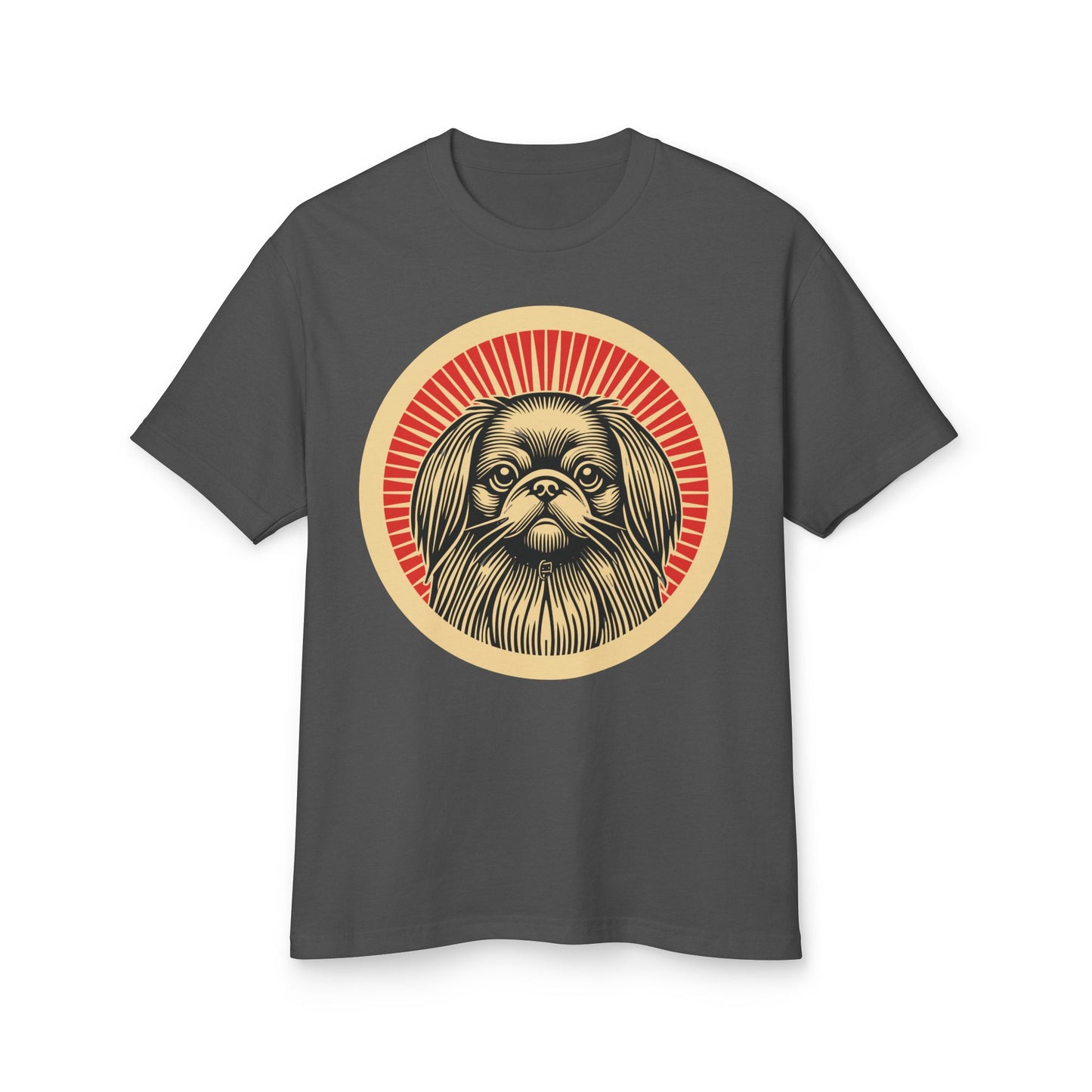 Pekingese Heavyweight Cotton T-Shirt for Adults