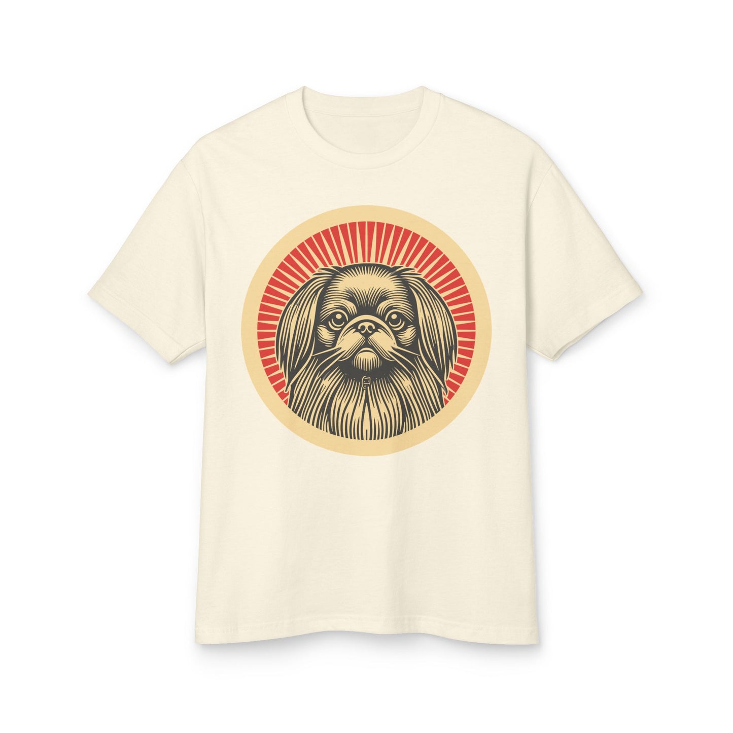 Pekingese Heavyweight Cotton T-Shirt for Adults