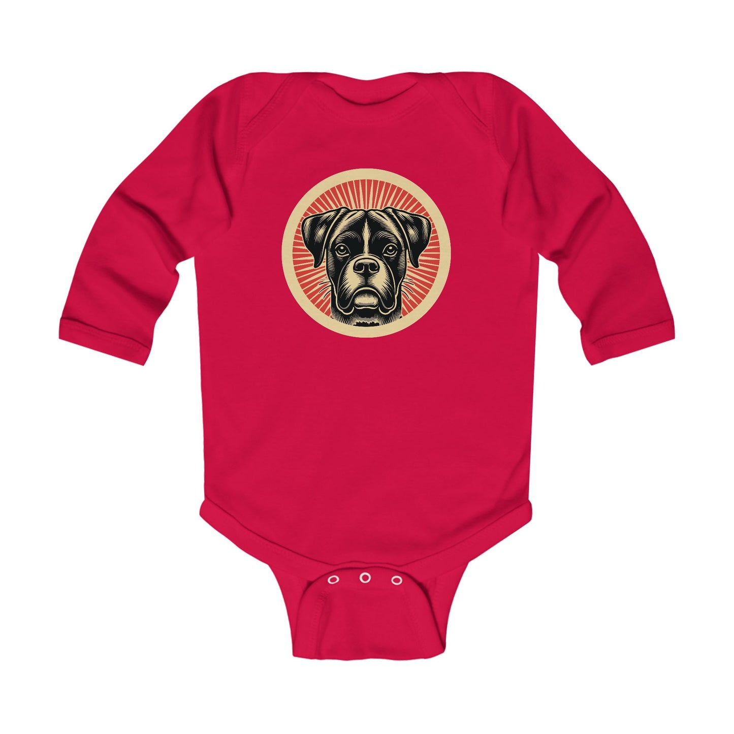 Boxer Long Sleeve Bodysuit for Infants
