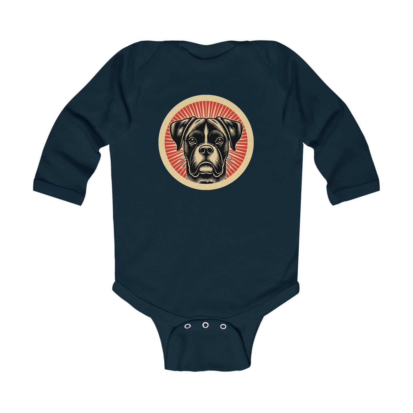 Boxer Long Sleeve Bodysuit for Infants