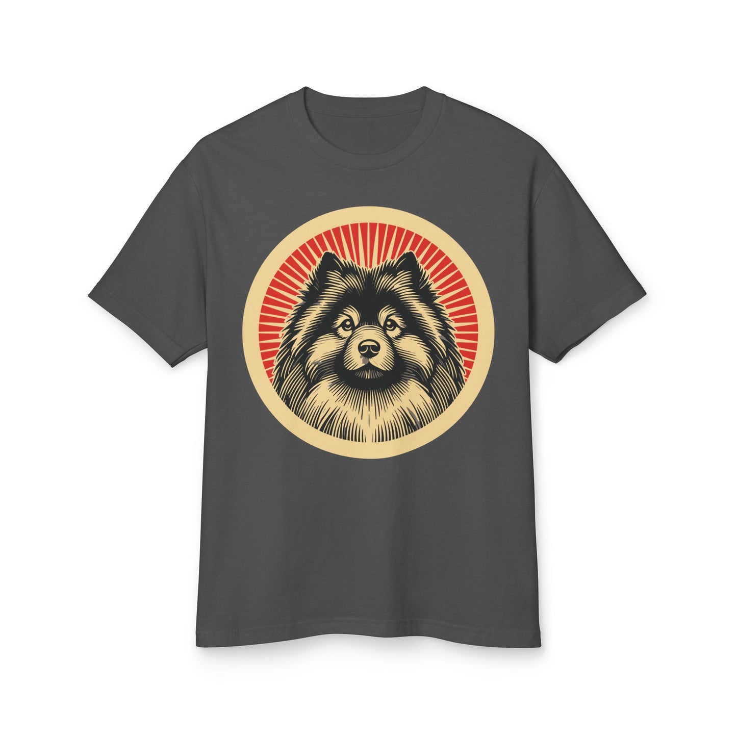 Keeshond Heavyweight Cotton T-Shirt for Adults