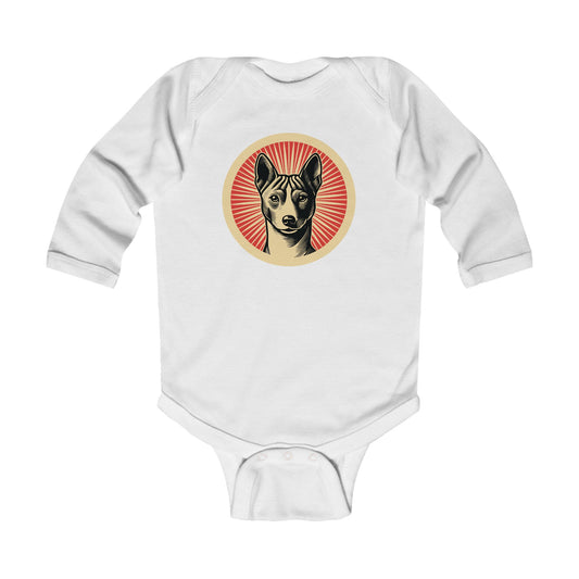 Basenji Long Sleeve Bodysuit for Infants