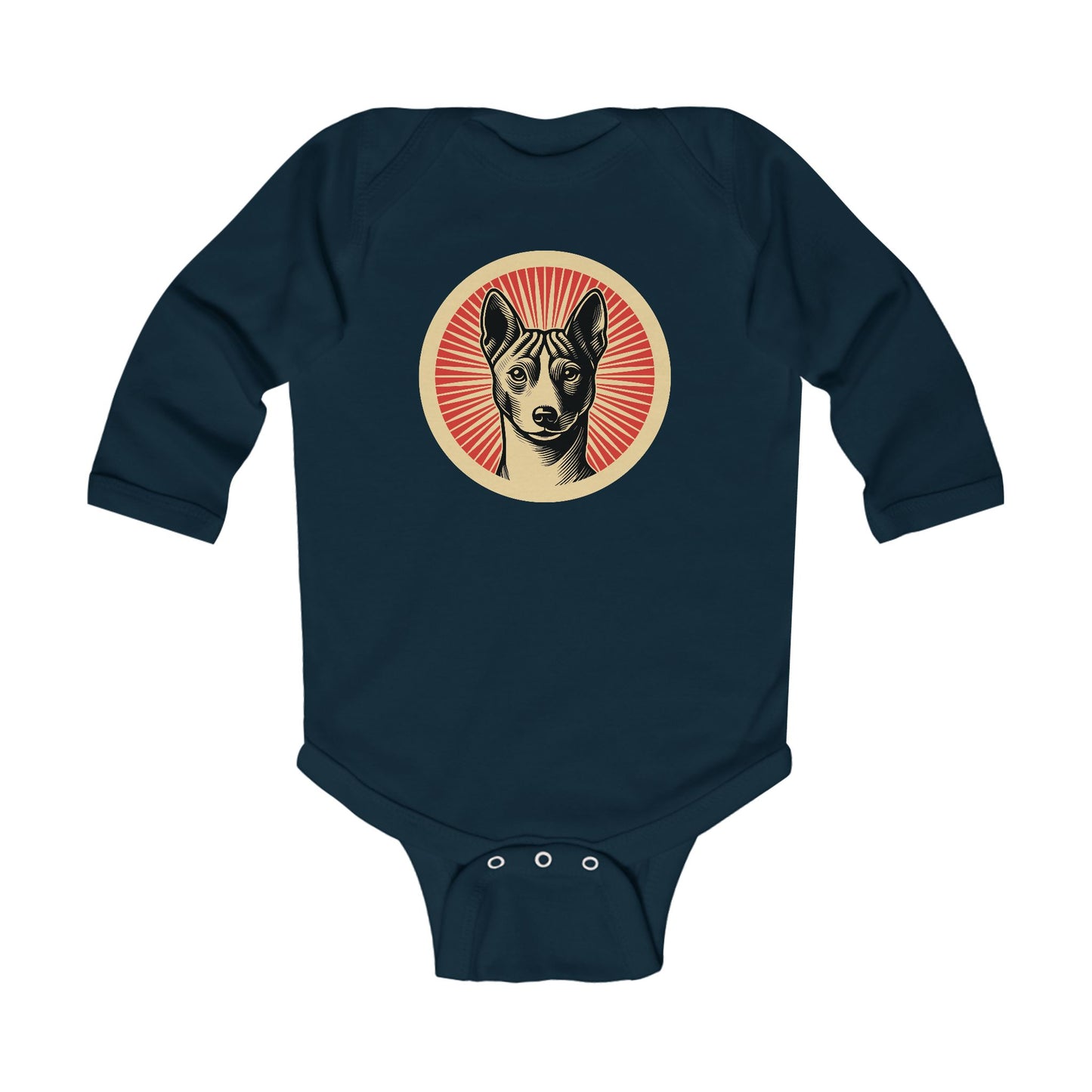 Basenji Long Sleeve Bodysuit for Infants