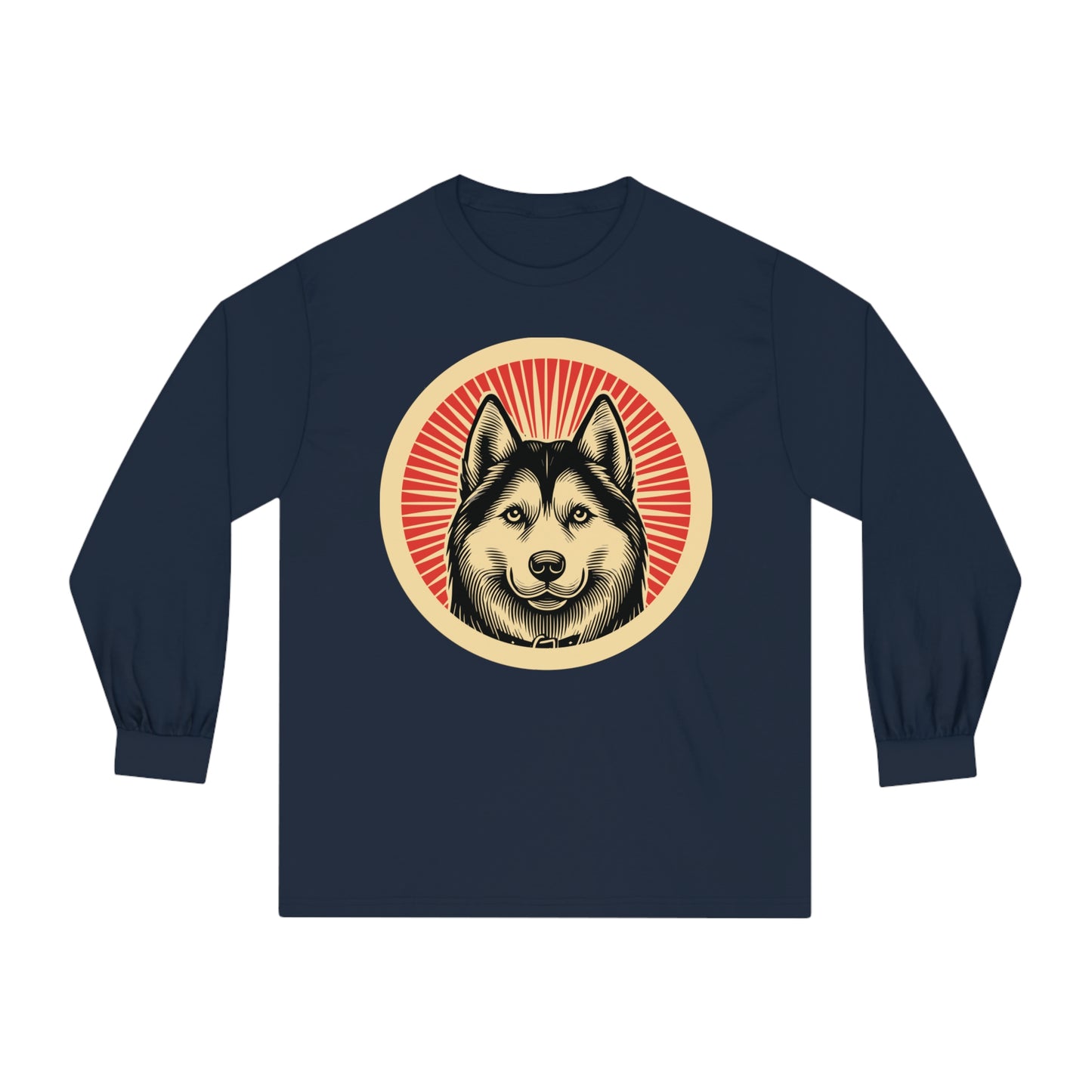 Siberian Husky Long Sleeve Tee for Adults