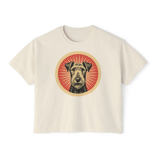 Airedale Terrier Boxy Tee for Women