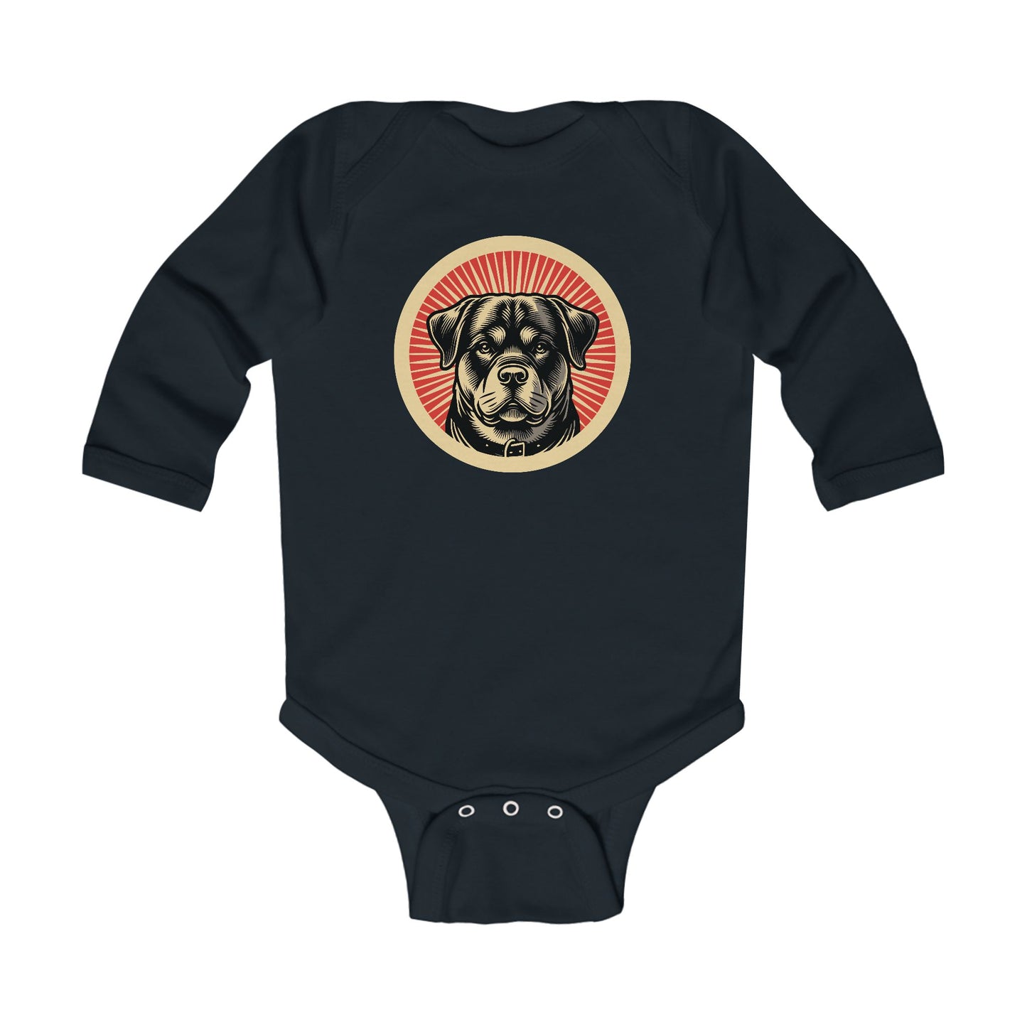 Rottweiler Long Sleeve Bodysuit for Infants