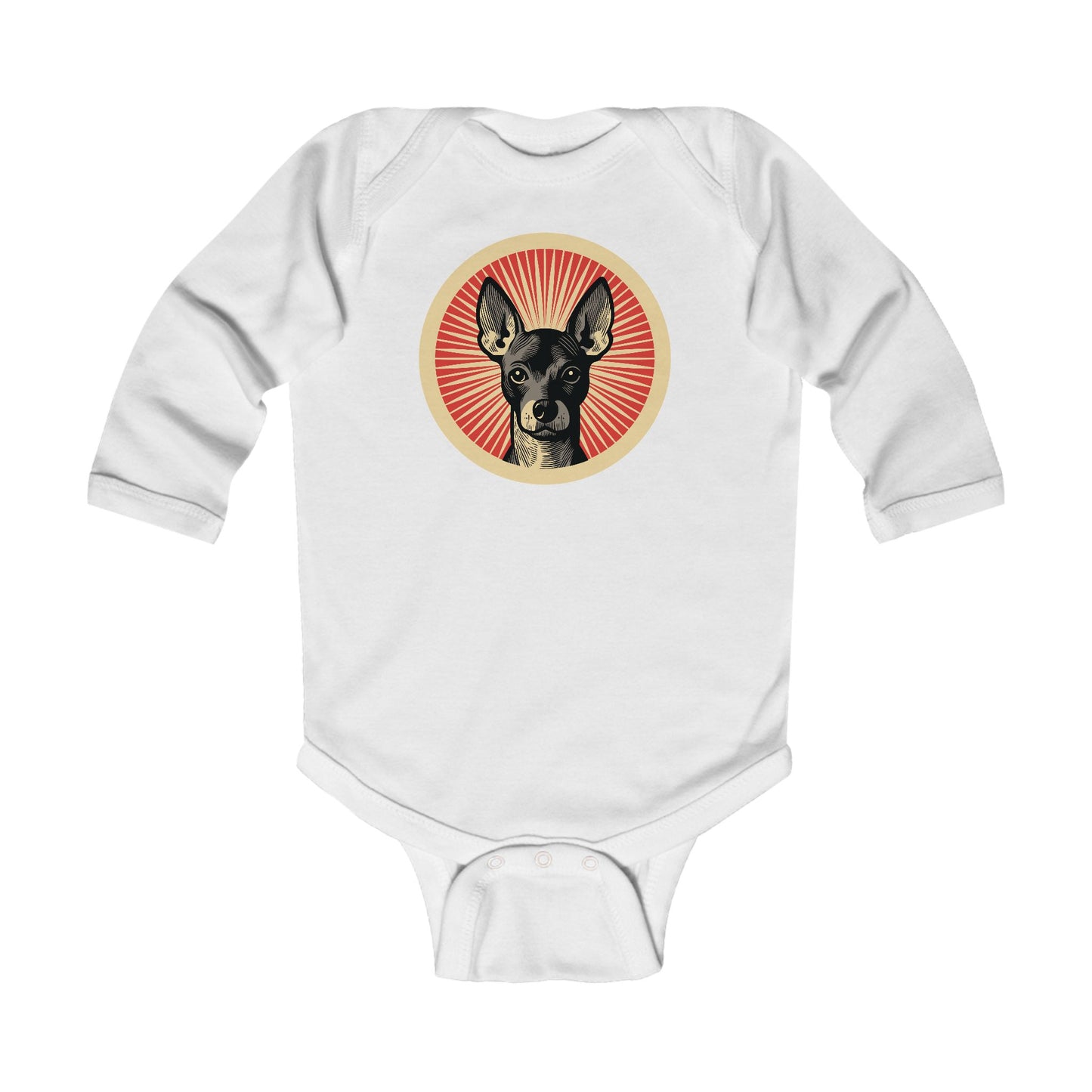 Xoloitzcuintle Long Sleeve Bodysuit for Infants