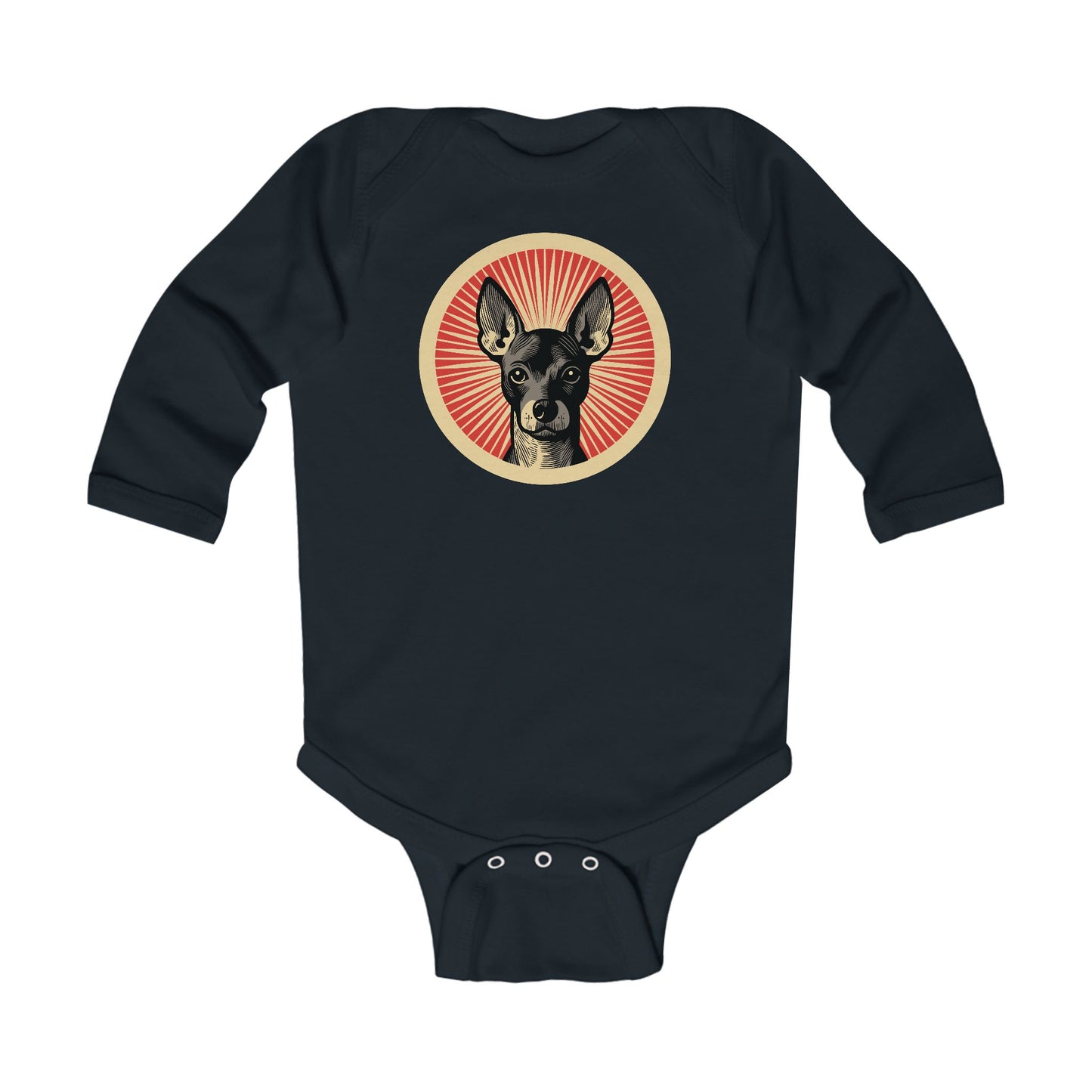 Xoloitzcuintle Long Sleeve Bodysuit for Infants