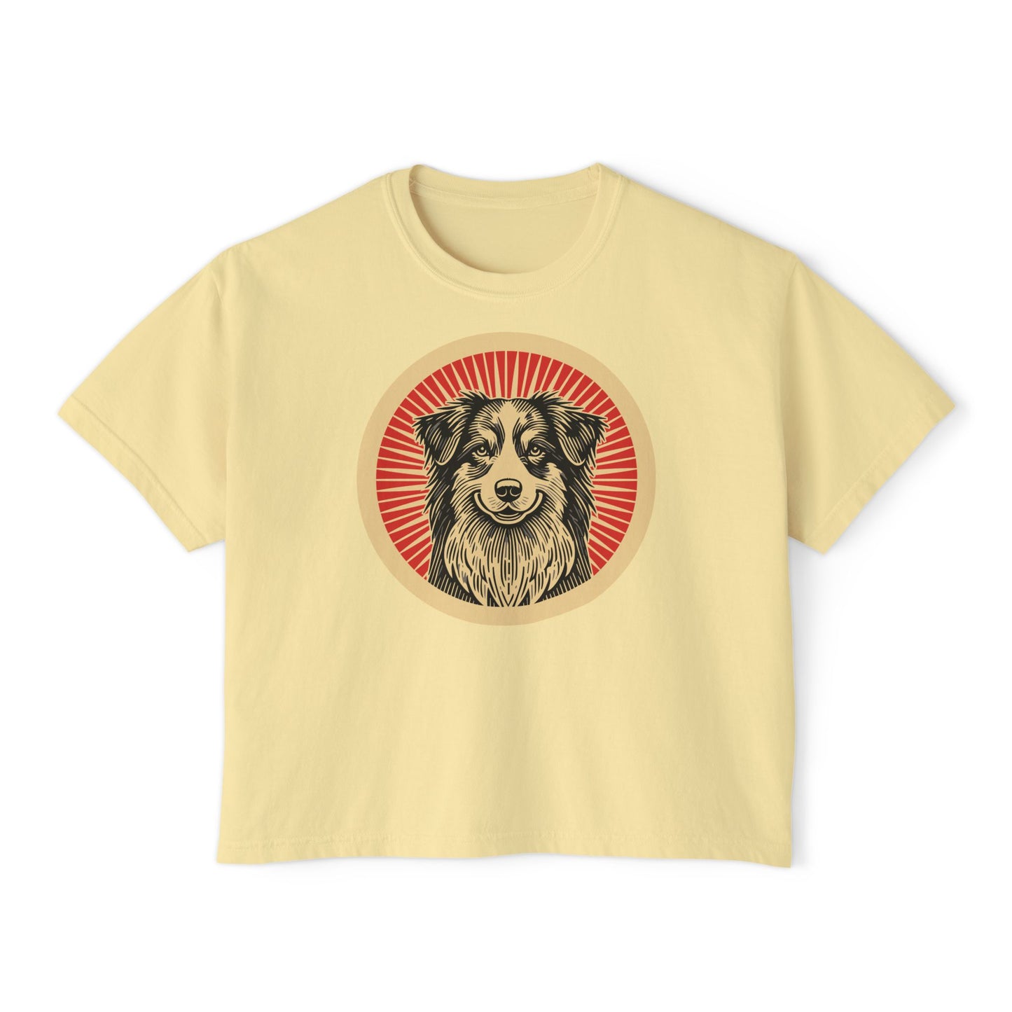 Australian Shepherd Boxy Tee for Women