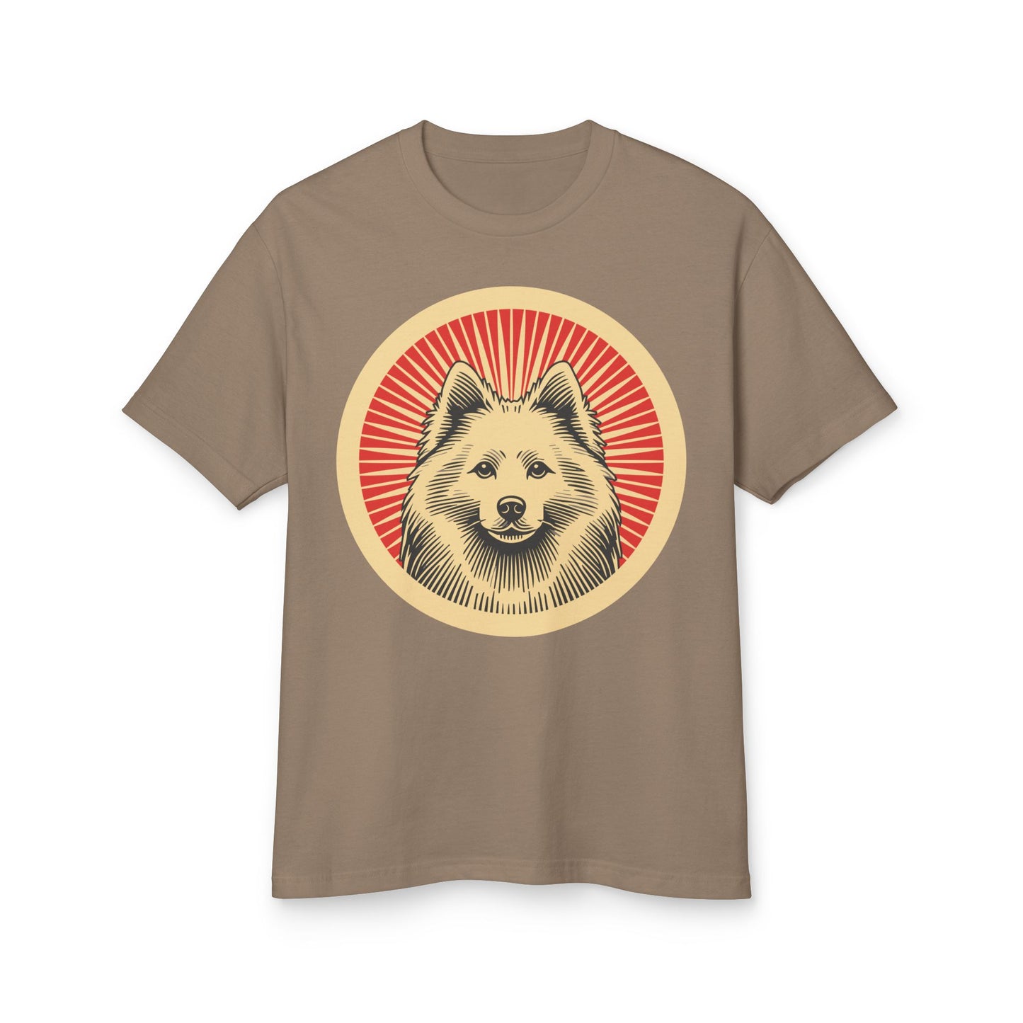 American Eskimo Dog Heavyweight Cotton T-Shirt for Adults