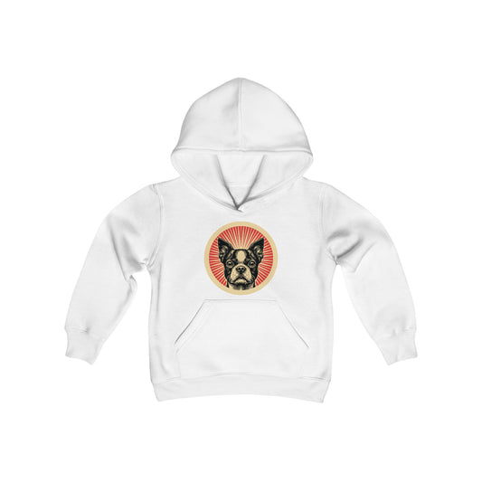 Boston Terrier Heavy Hoodie for Kids