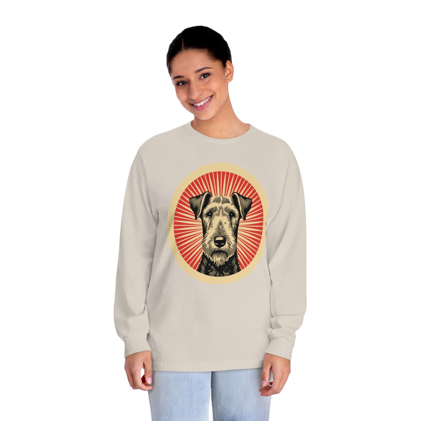 Airedale Terrier Long Sleeve Tee for Adults