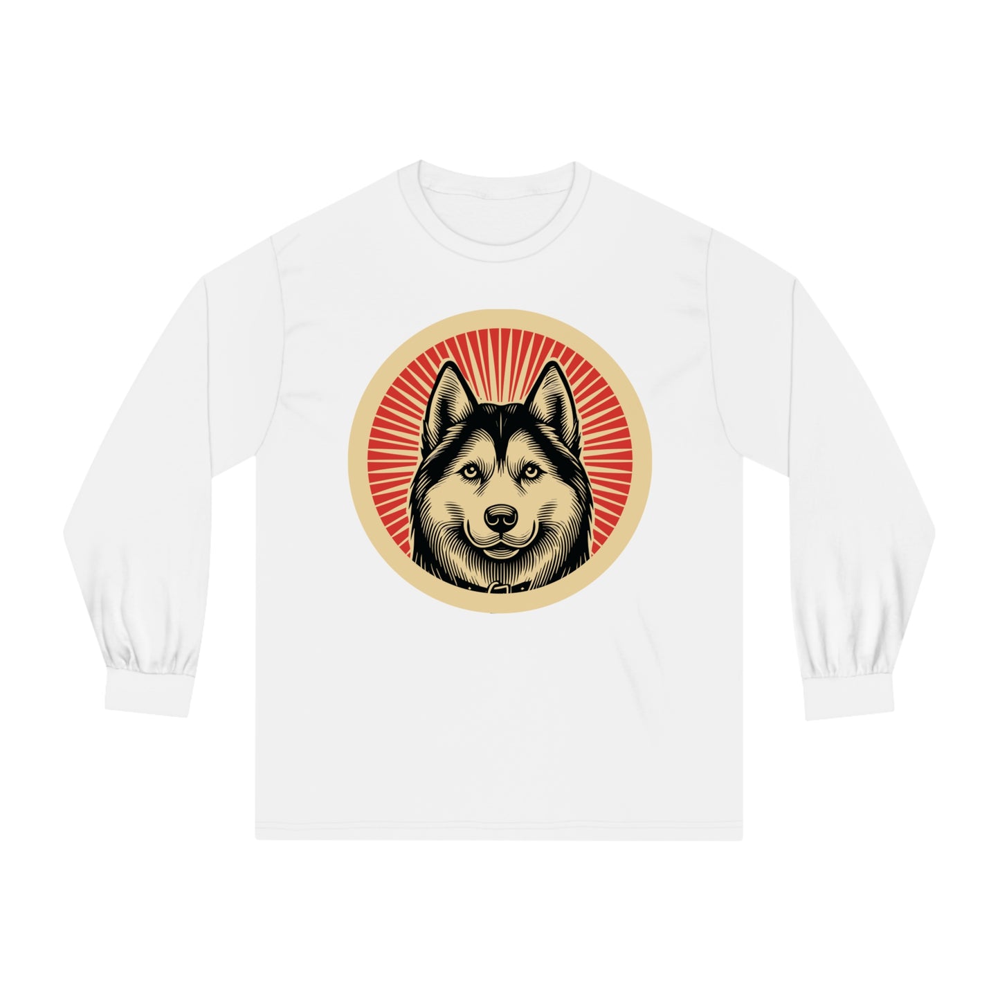 Siberian Husky Long Sleeve Tee for Adults