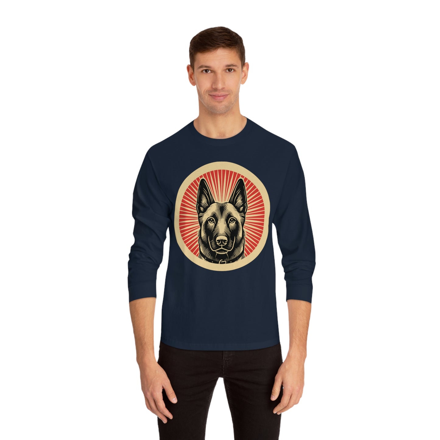 Belgian Malinois Long Sleeve Tee for Adults