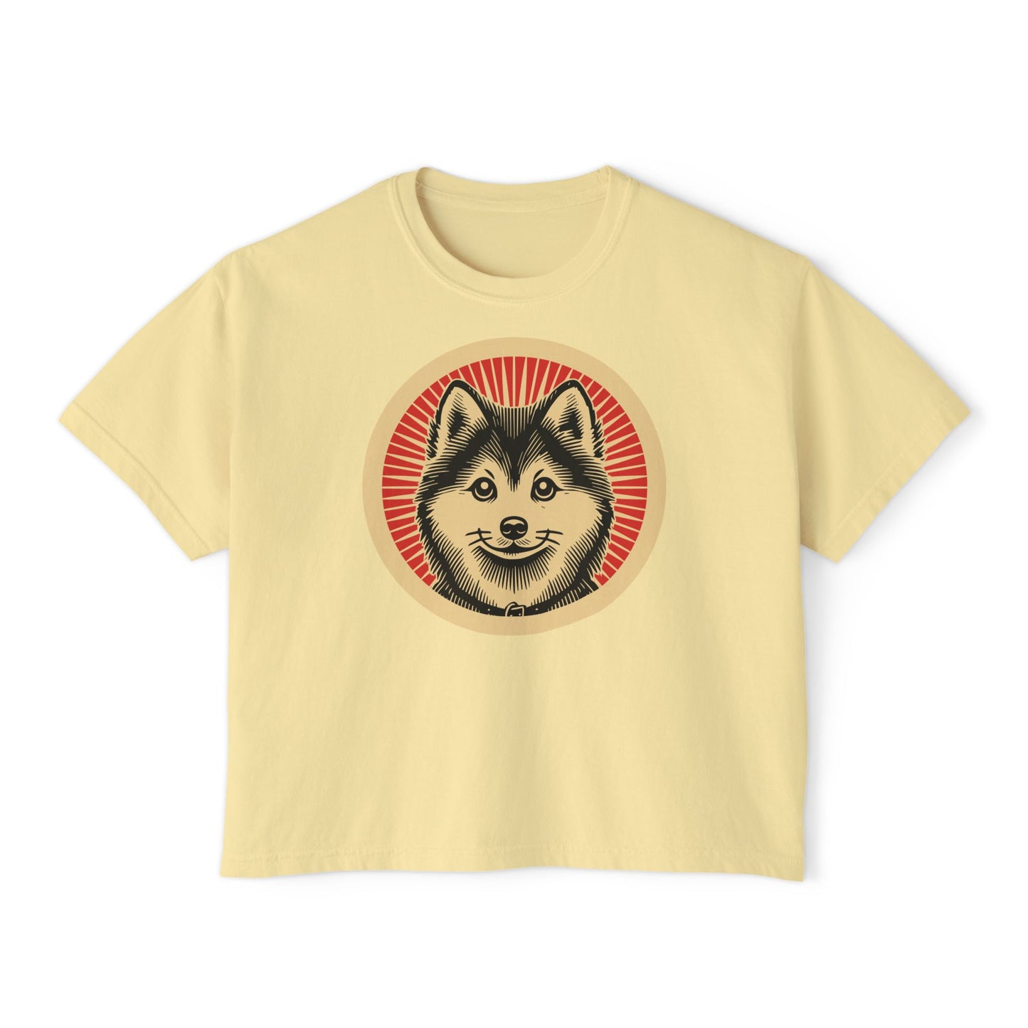 Pomsky Boxy Tee for Women