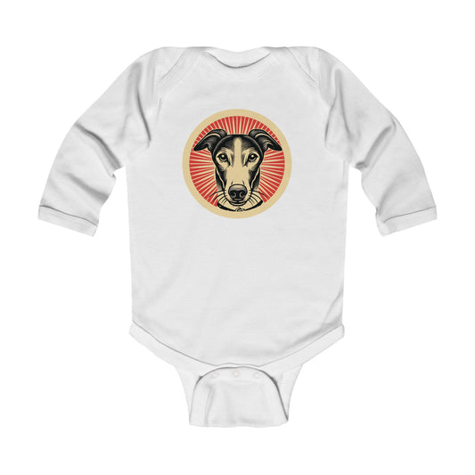Greyhound Long Sleeve Bodysuit for Infants