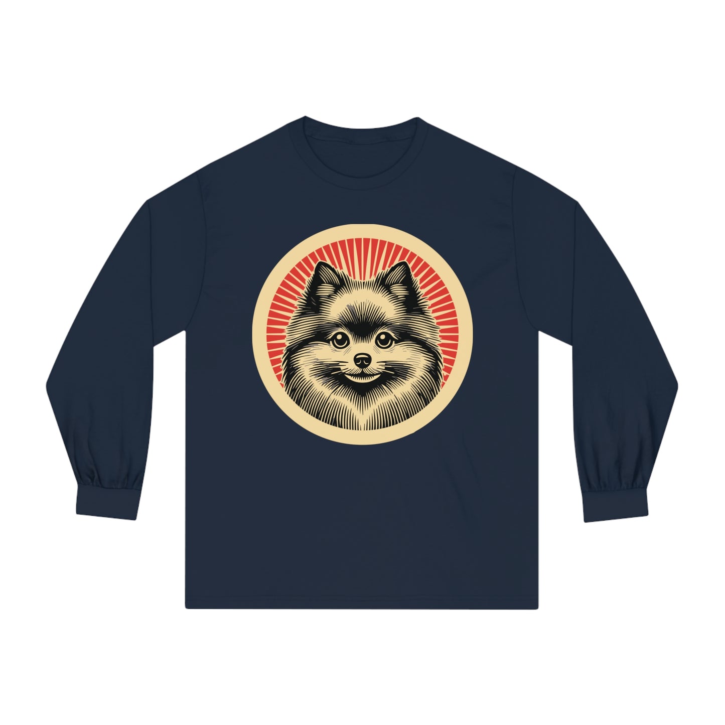 Pomeranian Long Sleeve Tee for Adults