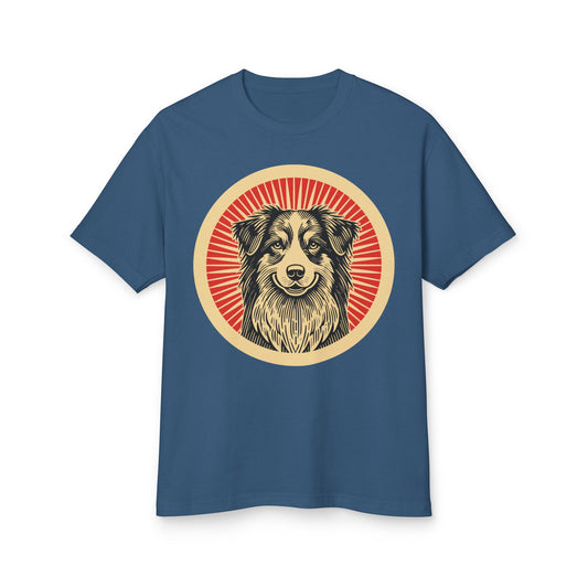 Australian Shepherd Heavyweight Cotton T-Shirt for Adults