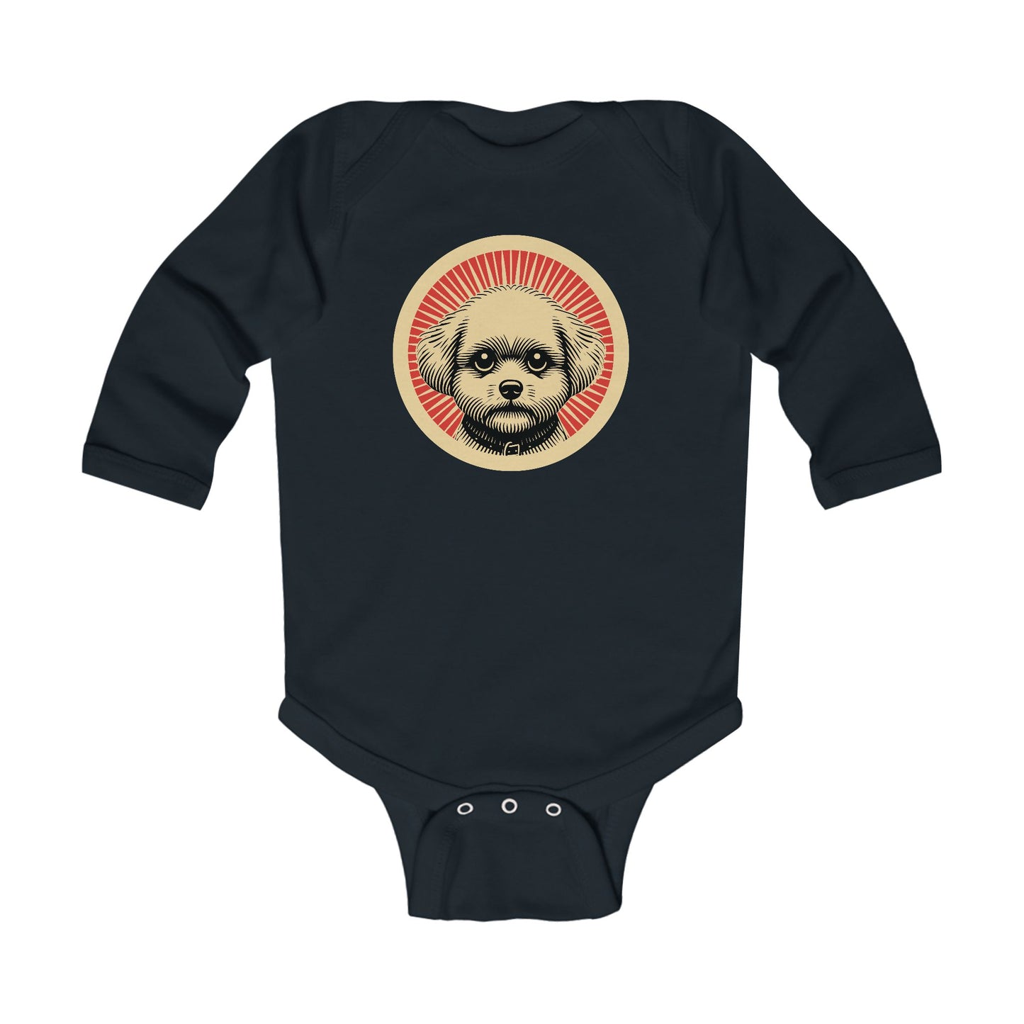 Bichon Frise Long Sleeve Bodysuit for Infants