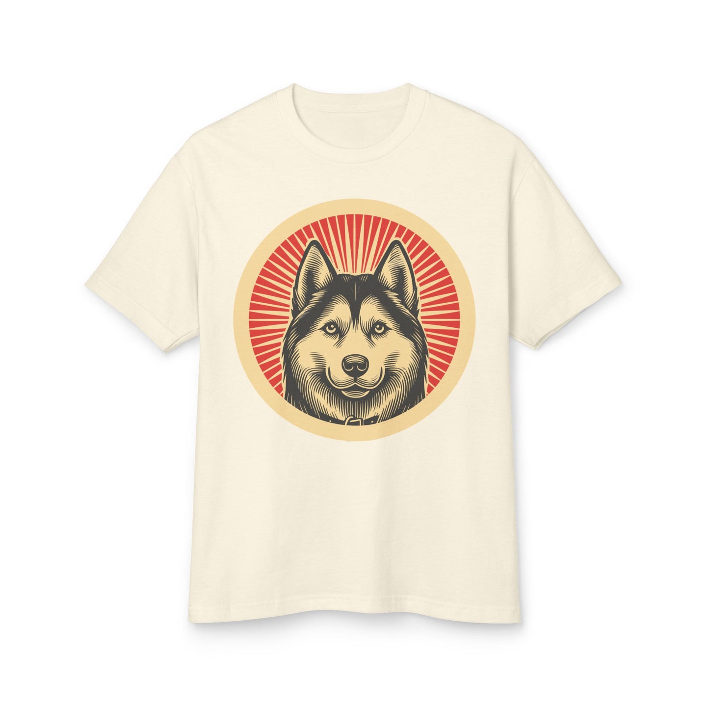 Siberian Husky Heavyweight Cotton T-Shirt for Adults